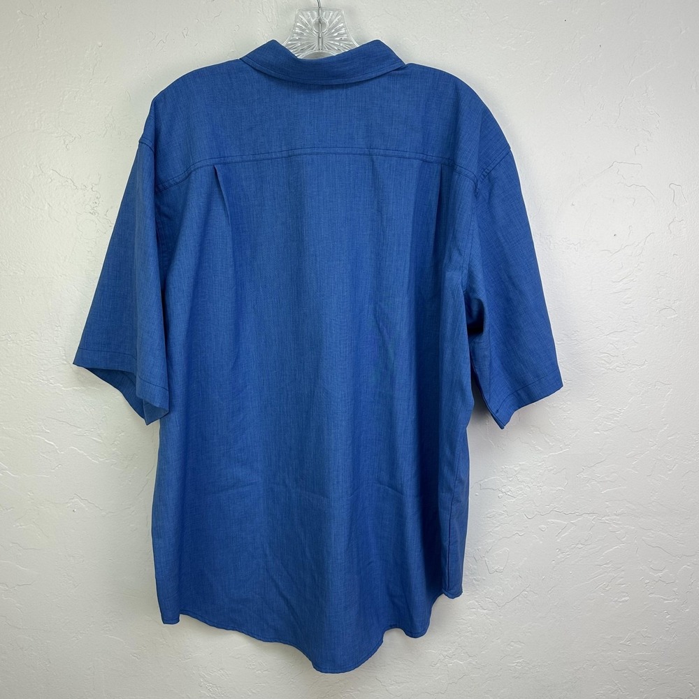 Orvis Shirt Mens 2XL Blue Classic Collection Short Sleeve Button Front Mesh - Picture 2 of 7